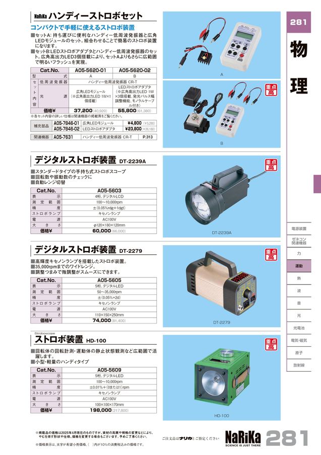 キセノンランプフラッシャーとIRストロボ装置
